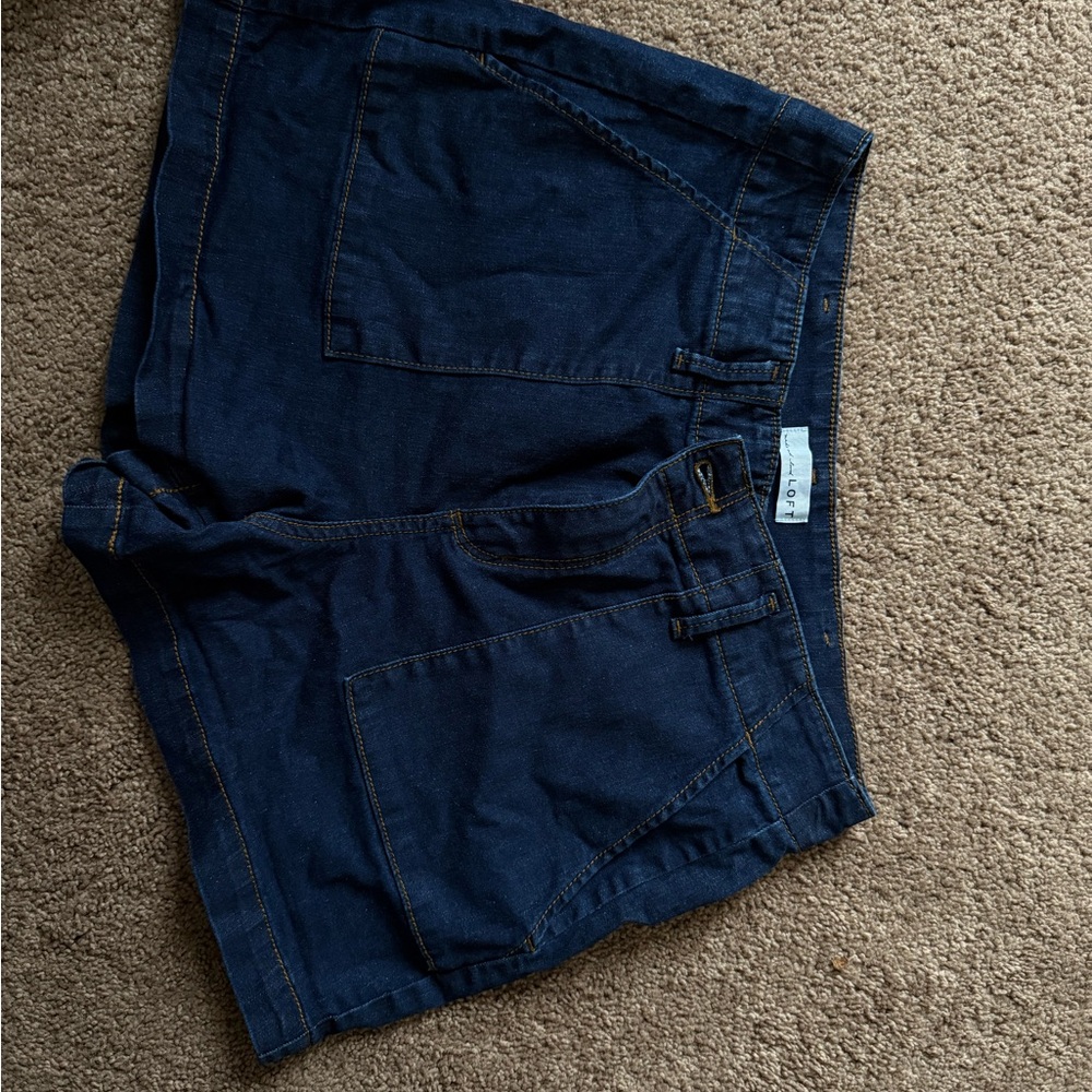 LOFT Dark Blue Jean Shorts